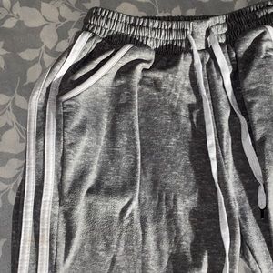 Gray Striped Jogger Pants